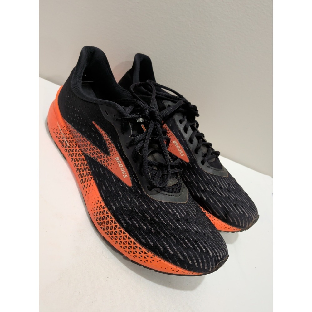 Brooks Hyperion Tempo Mens Sz 11 Black Orange Running Shoes Road Trainer